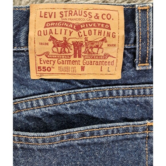 VTG Y2K Levi's 550 Relaxed Fit Tapered Leg High Rise Mom Jeans Sz 14 MIS L - Picture 9 of 12